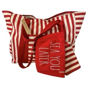 Rae Dunn | Bags |NWOT Rae Dunn Redwhite Striped